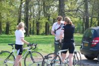 friends cycling in london richmond park